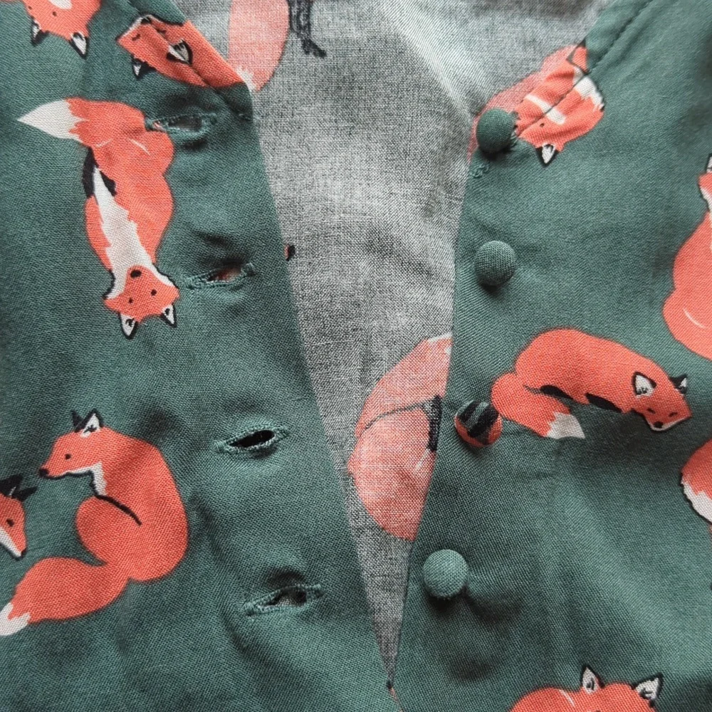 ModCloth Green Fox Sleeveless Top Size S - Picture 6 of 7